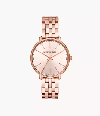 Michael Kors Women's Pyper Three-Hand Rose Gold-Tone Stainless Steel Watch