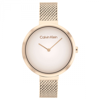 CALVIN KLEIN MINIMALISTIC T BAR WOMEN'S WATCH WITH ROSE GOLD BRACELET