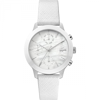 Lacoste 2001151 Women's Watch, White, Leather Band, Quartz