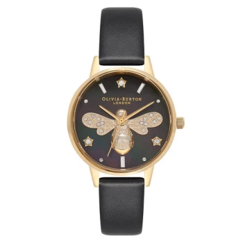 Olivia Burton Sparkle Bee Black & Gold Women's Watch