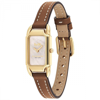 Coach Women's Cadie Brown Leather Strap Watch
