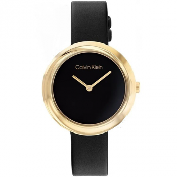 Female Black Analog Leather Watch