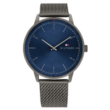 Tommy Hilfiger Grey Mesh Navy Dial Men's Basic Watch - 1791878